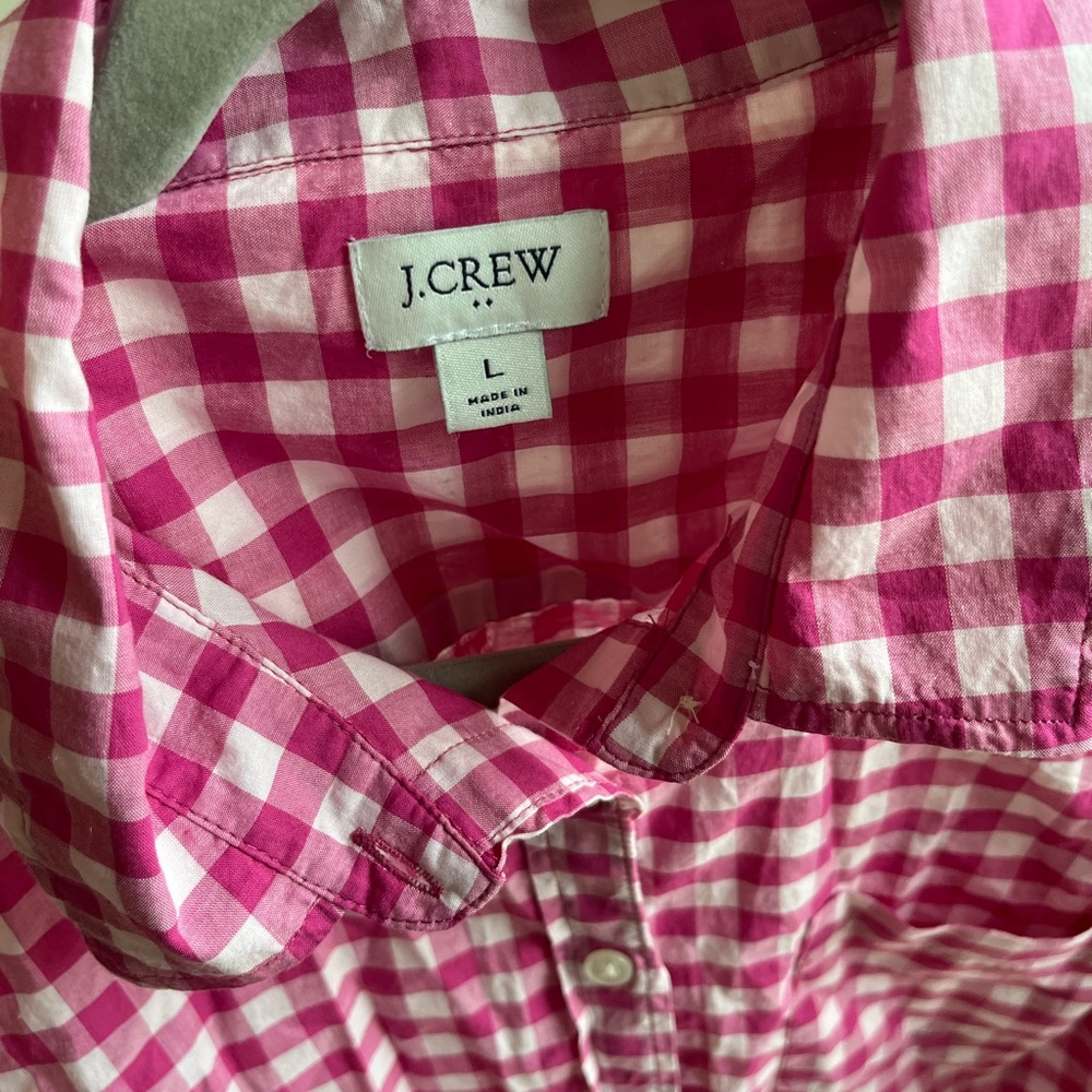Raspberry pink Gingham blouse